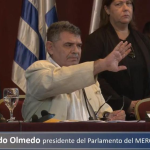 Con 50 votos a favor, removieron a Olmedo de la presidencia del Parlasur