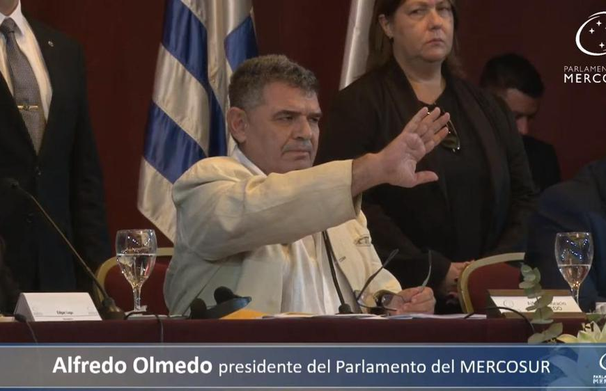 Con 50 votos a favor, removieron a Olmedo de la presidencia del Parlasur